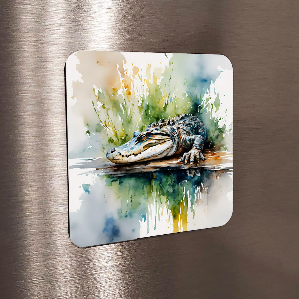 "Beast" St Johns River Original Alligator Watercolor Style Art