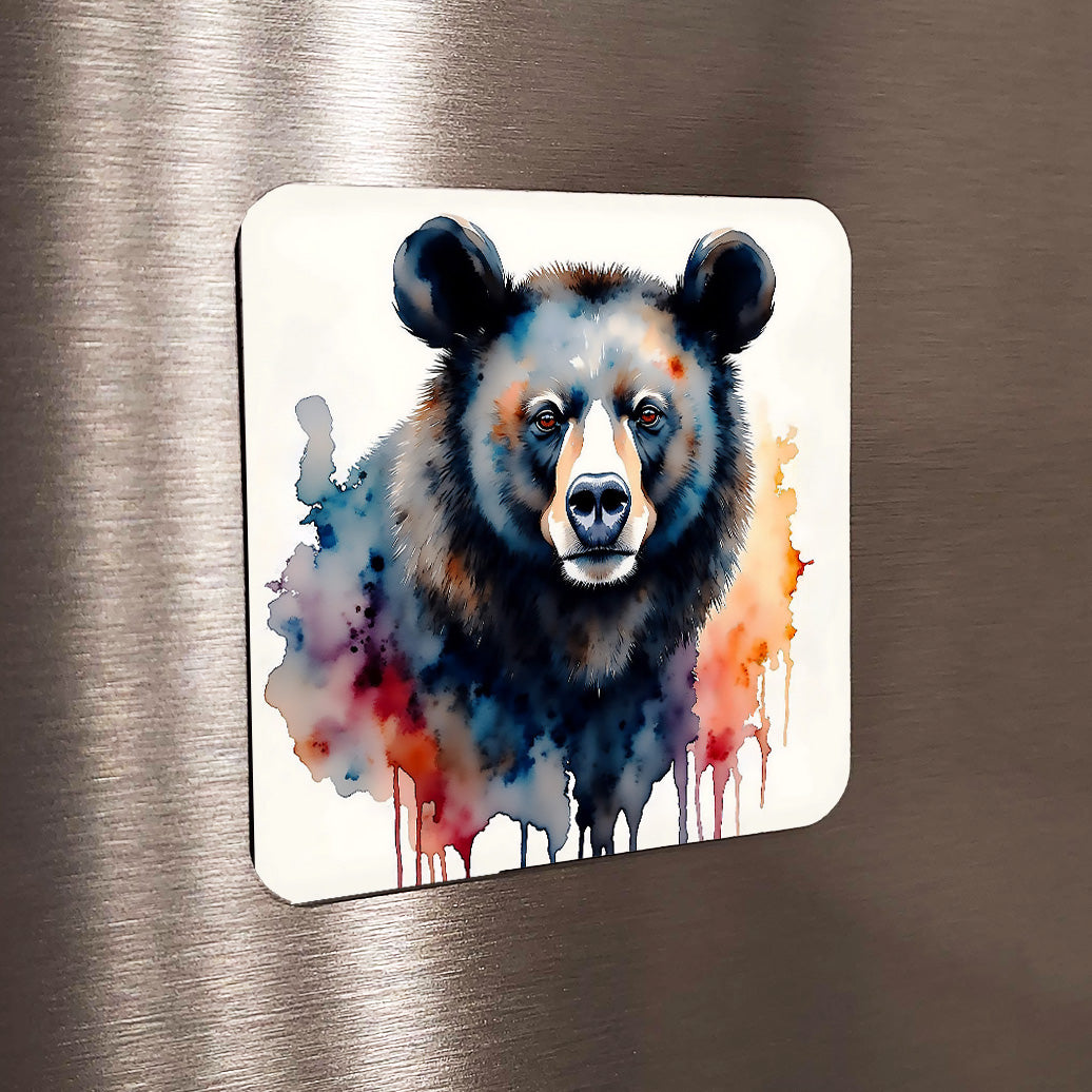 Blackie Watercolor Style Black Bear Art