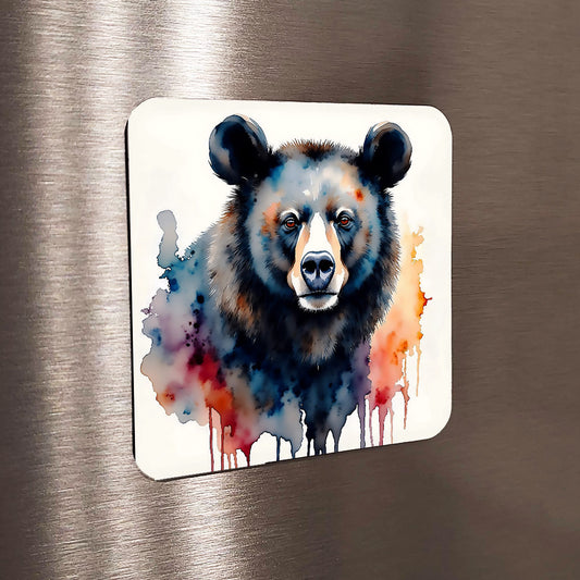 Blackie Watercolor Style Black Bear Art