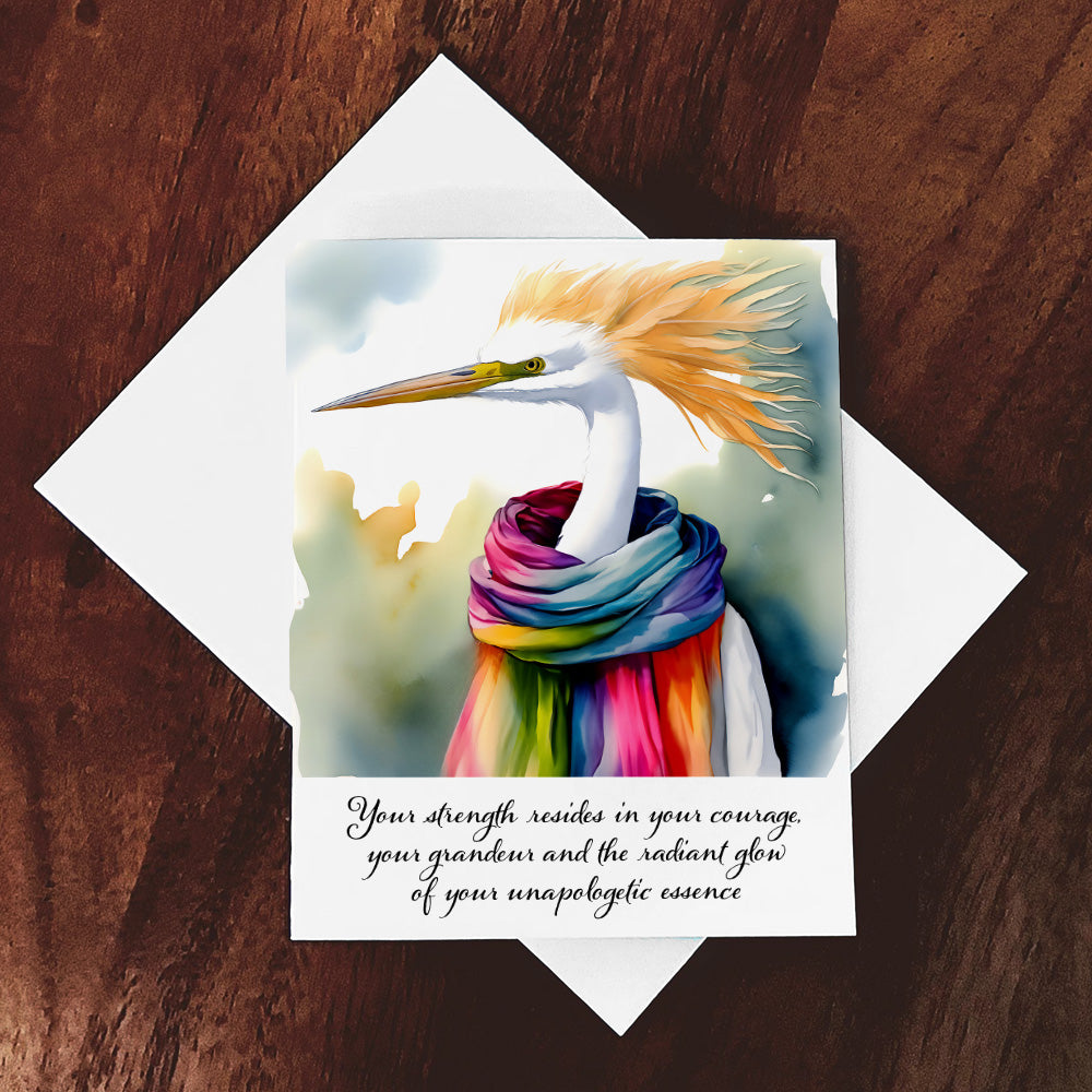 "Bold" Original Whimsical Sandhill Crane Art Home Decor Wall Art Print