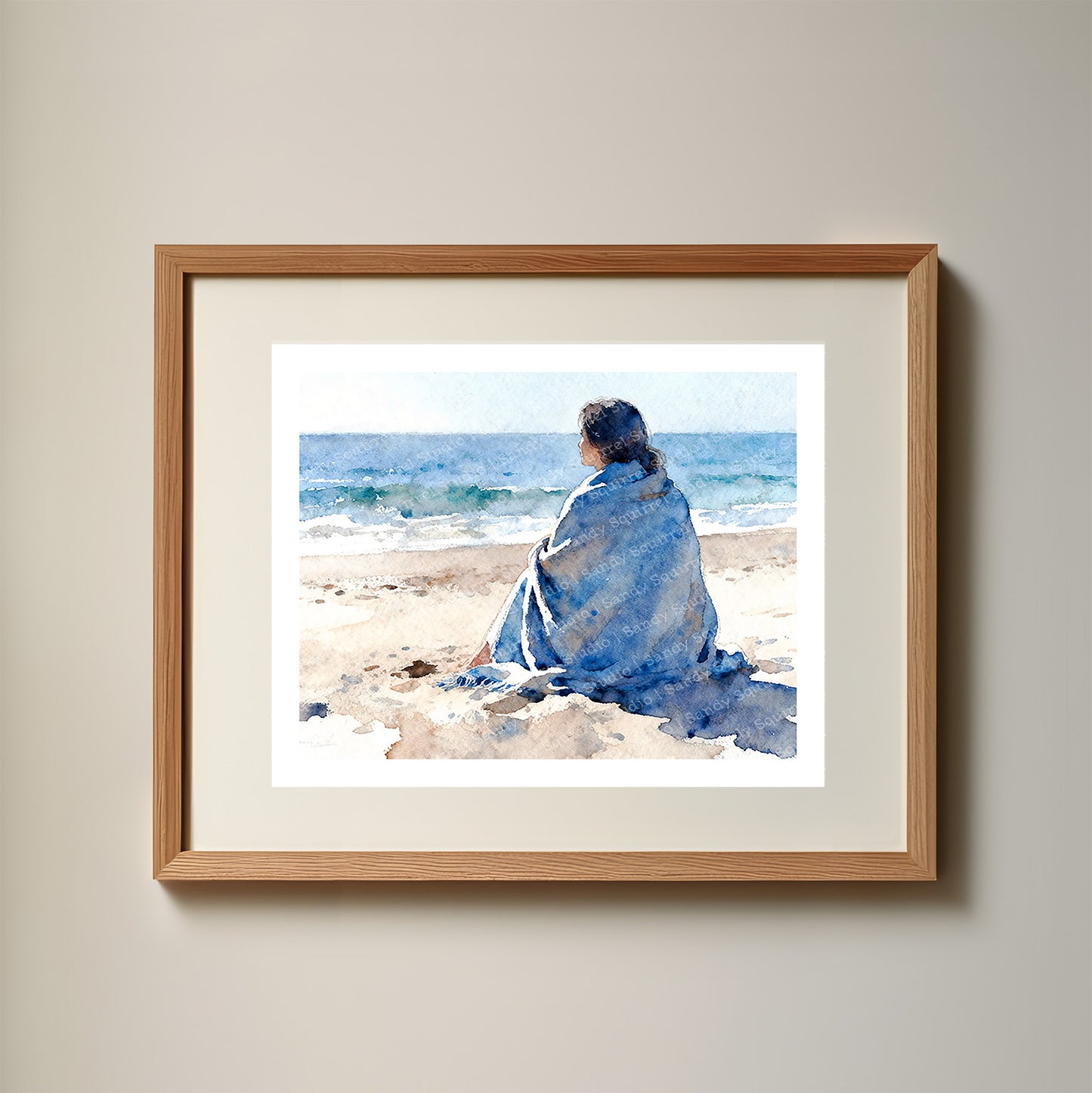 Bundled Watercolor-Style Coastal Beach Art