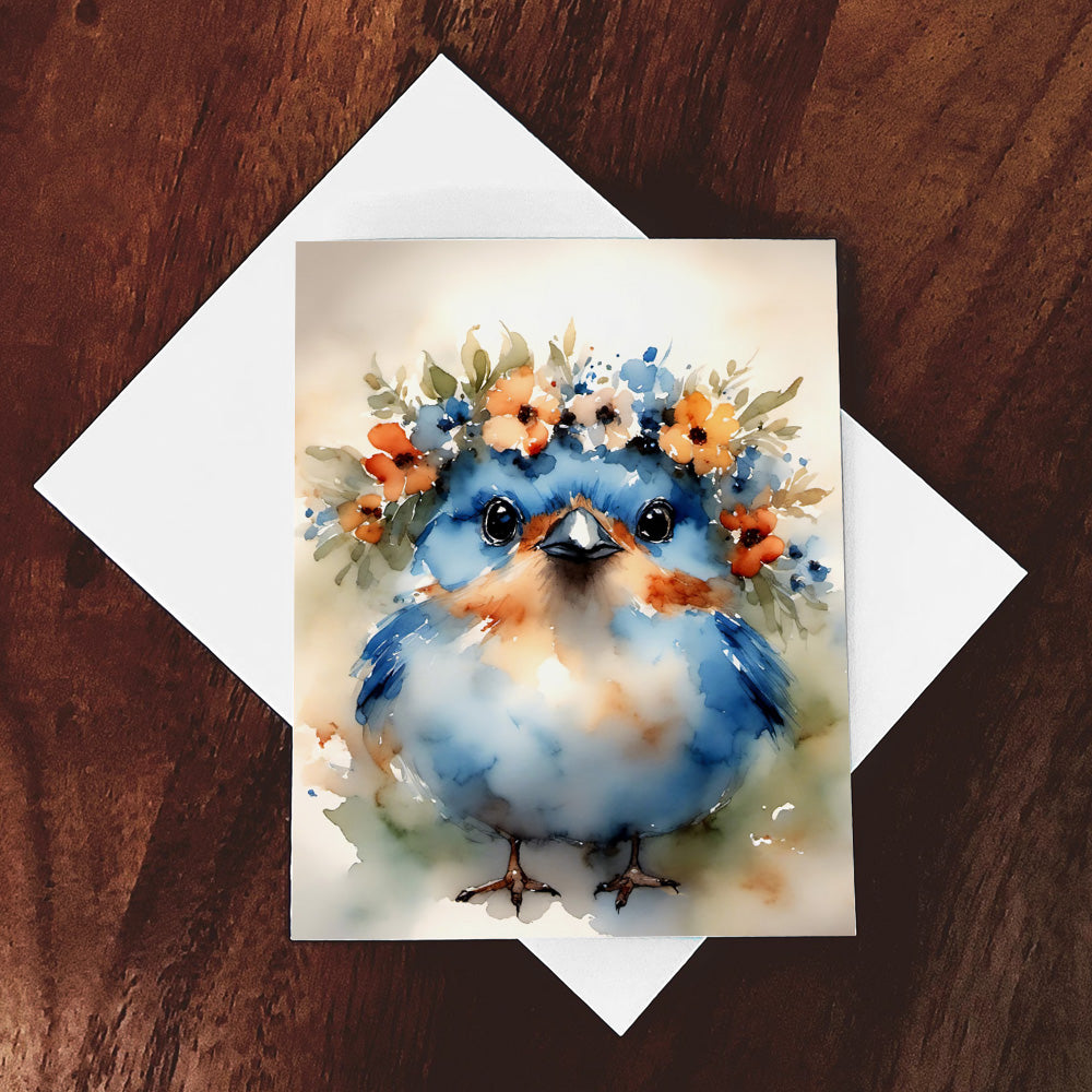 "Buttercup" Original Bluebird of Happiness Wall Art Print Home Decor