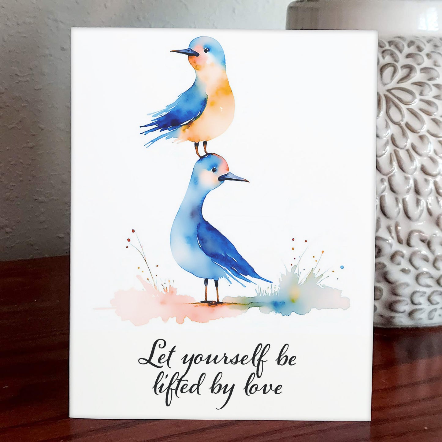 Crow's Nest Whimsical Watercolor-Style Bird Art