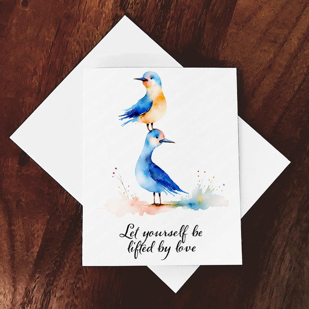 Crow's Nest Whimsical Watercolor-Style Bird Art