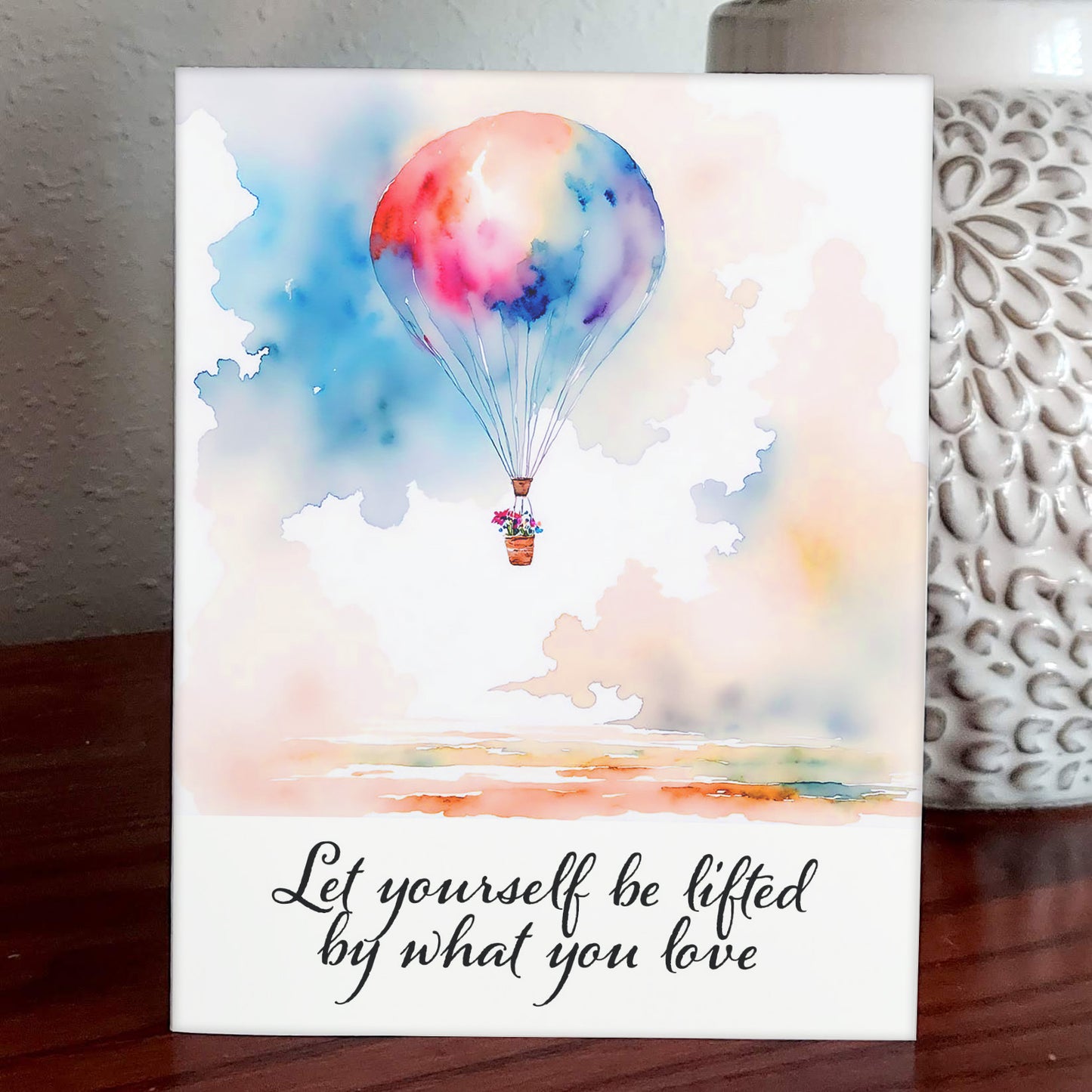 Floral Flight Watercolor-Style Floral Balloon Art