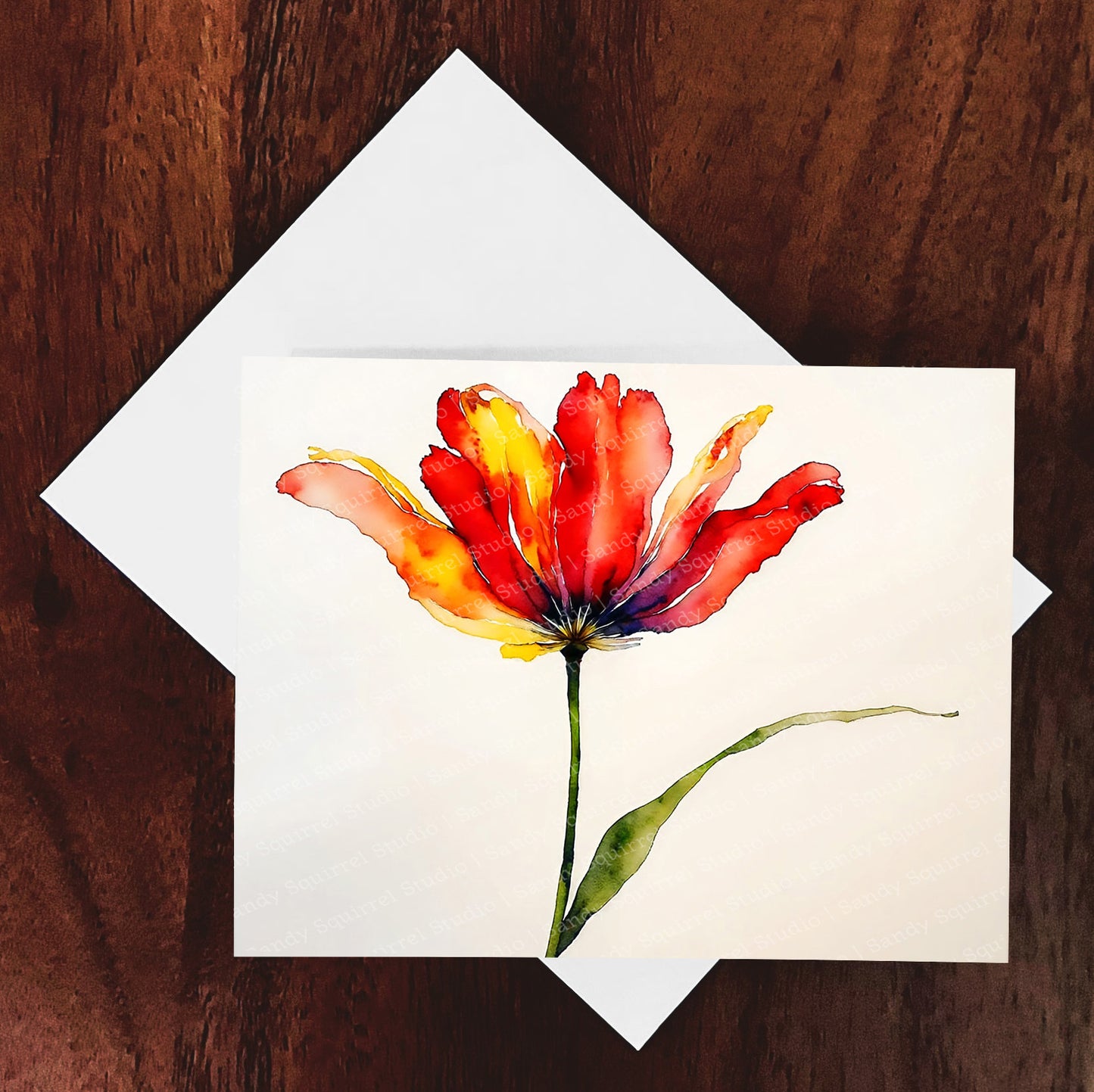 Floral Joy #3 Watercolor Style Art