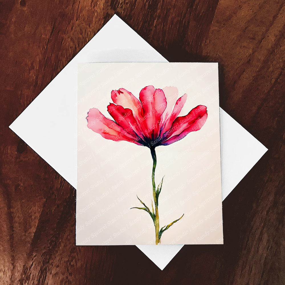 Floral Joy #4 Watercolor Style Art