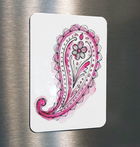 Floral Paisley Watercolor Style Beach Art