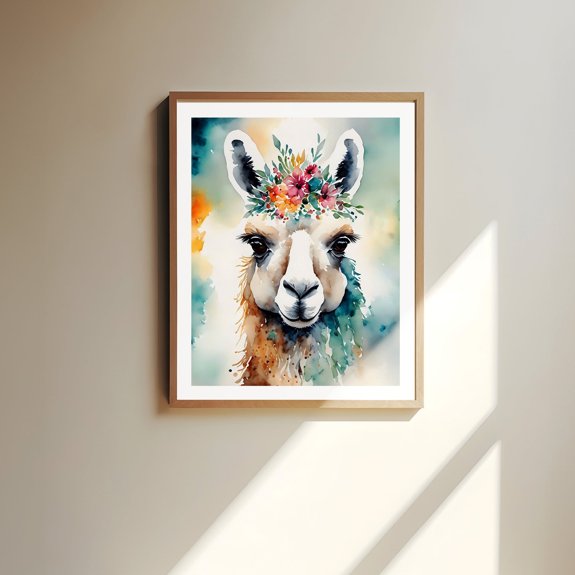 ’Floral Whimsy’ Original Watercolor - Style Llama 8X10 Wall Art Print
