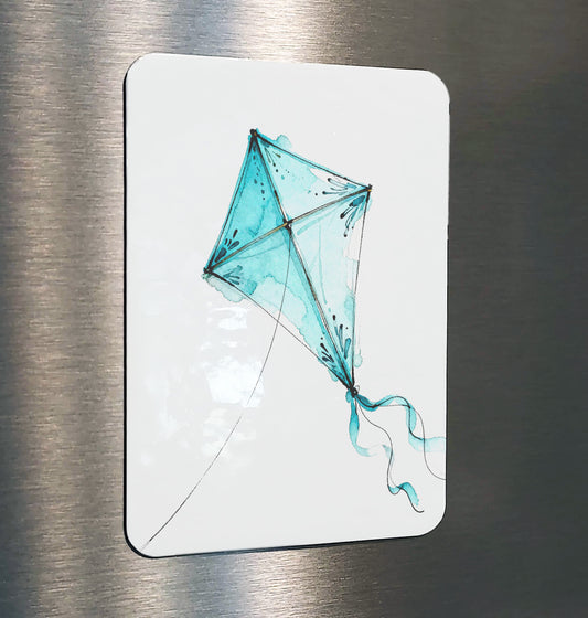 Flying Watercolor Style Kite Art