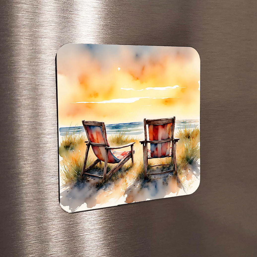 Front Row Watercolor-Style Coastal Art