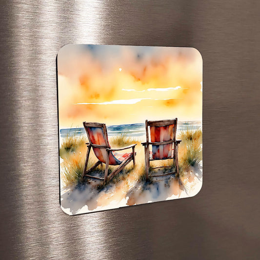 Front Row Watercolor-Style Coastal Art