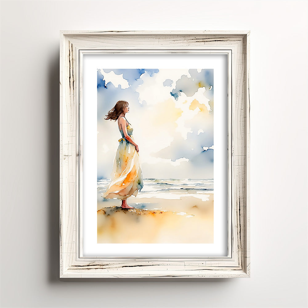 Grace Watercolor-Style Coastal Art