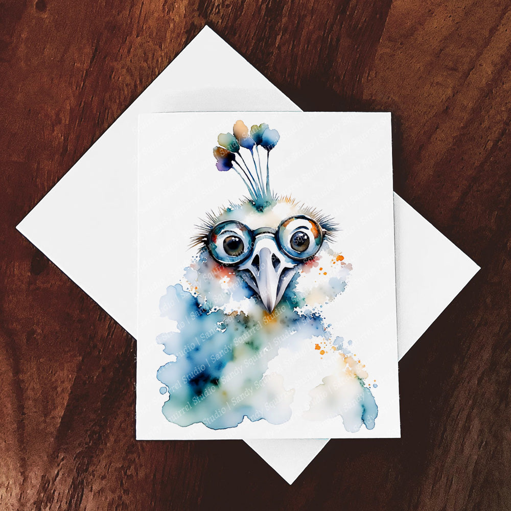 I Spy Watercolor Style Peacock Art