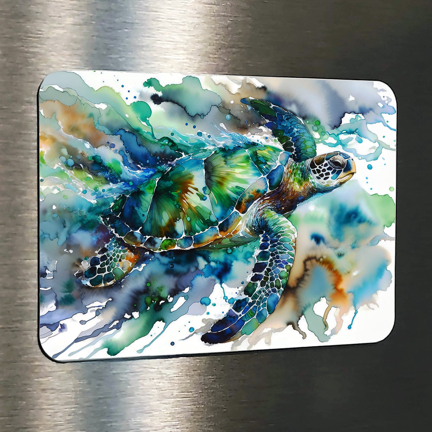 "Lightning" Original Turtle Coastal Beach Art Home Decor Wall Art Print