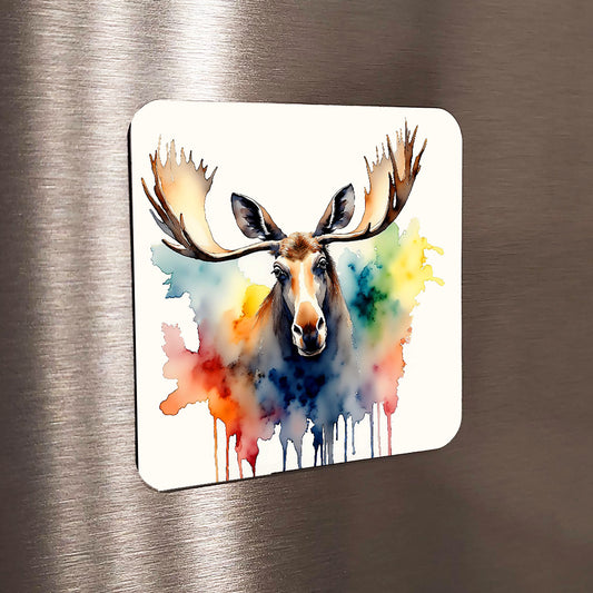Morrie Watercolor Style Moose Art