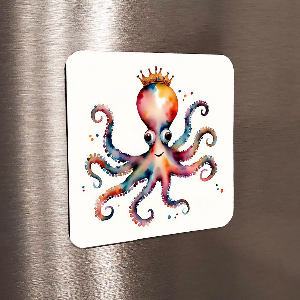 Octojoy Whimsical Watercolor Style Octopus Art