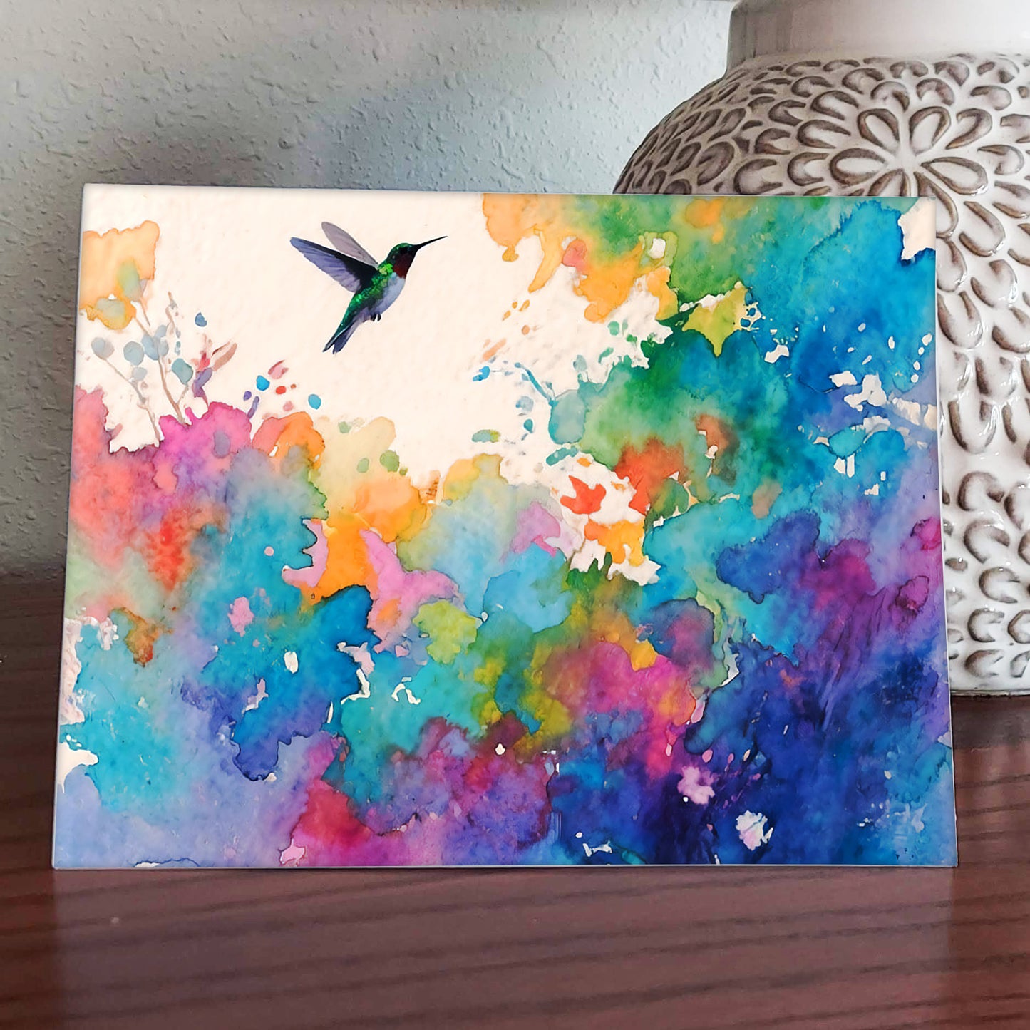 Paintbox Watercolor-Style Hummingbird Art
