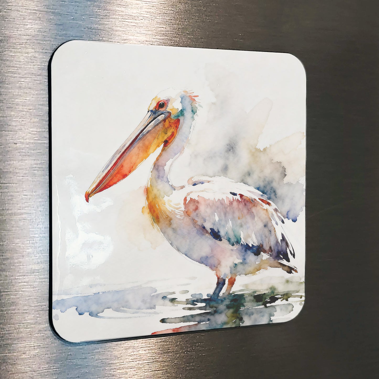 Petey Watercolor-Style Coatal Pelican Art