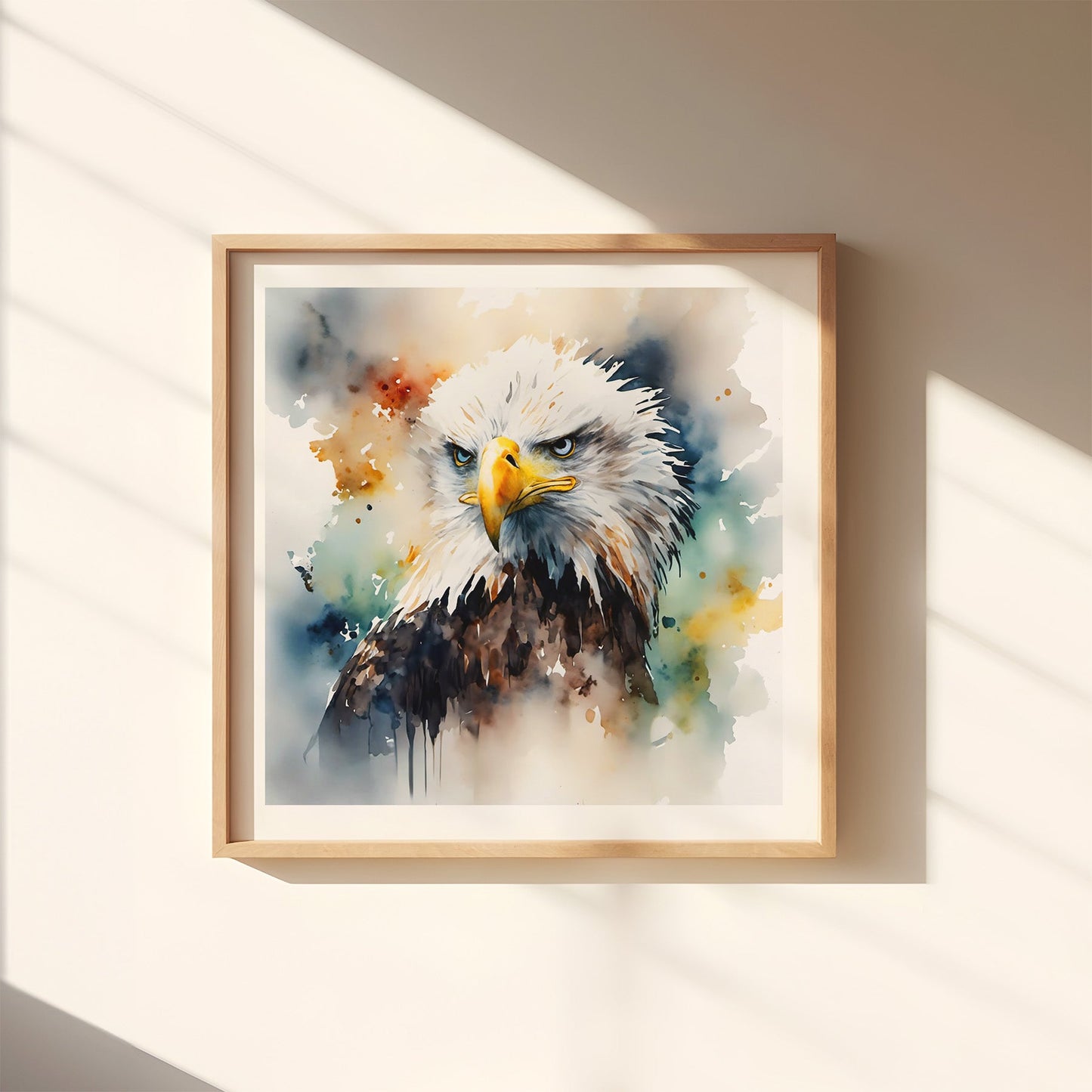 ’Piercing’ St Johns River Original Eagle Art Print Home Decor Watercolor Style Wall 12 X