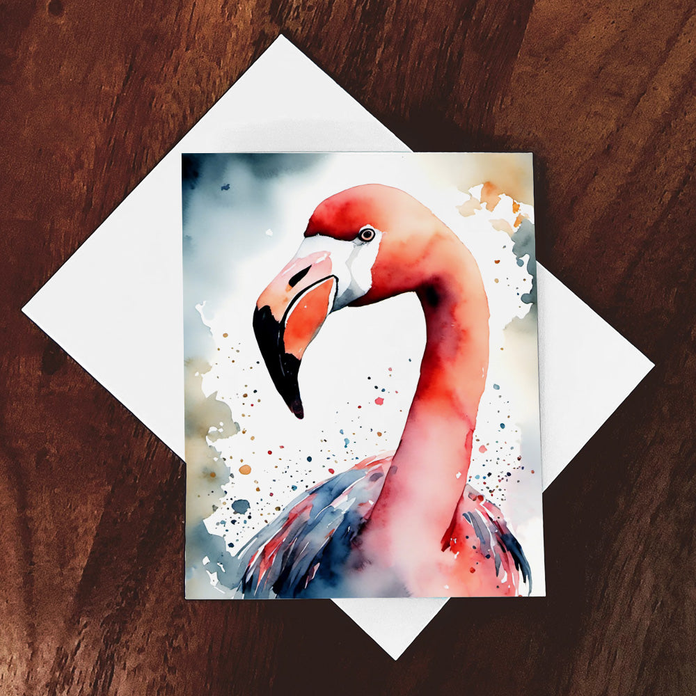 "Polly" Original Flamingo Coastal Beach Art Home Decor Wall Art Print