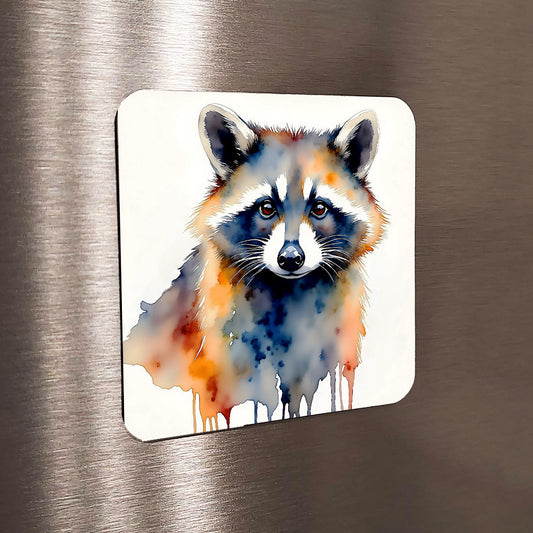 Ricky Watercolor Style Raccoon Art