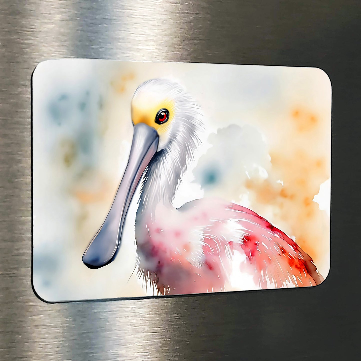 "Rosie" Watercolor Style Roseate Spoonbill Art