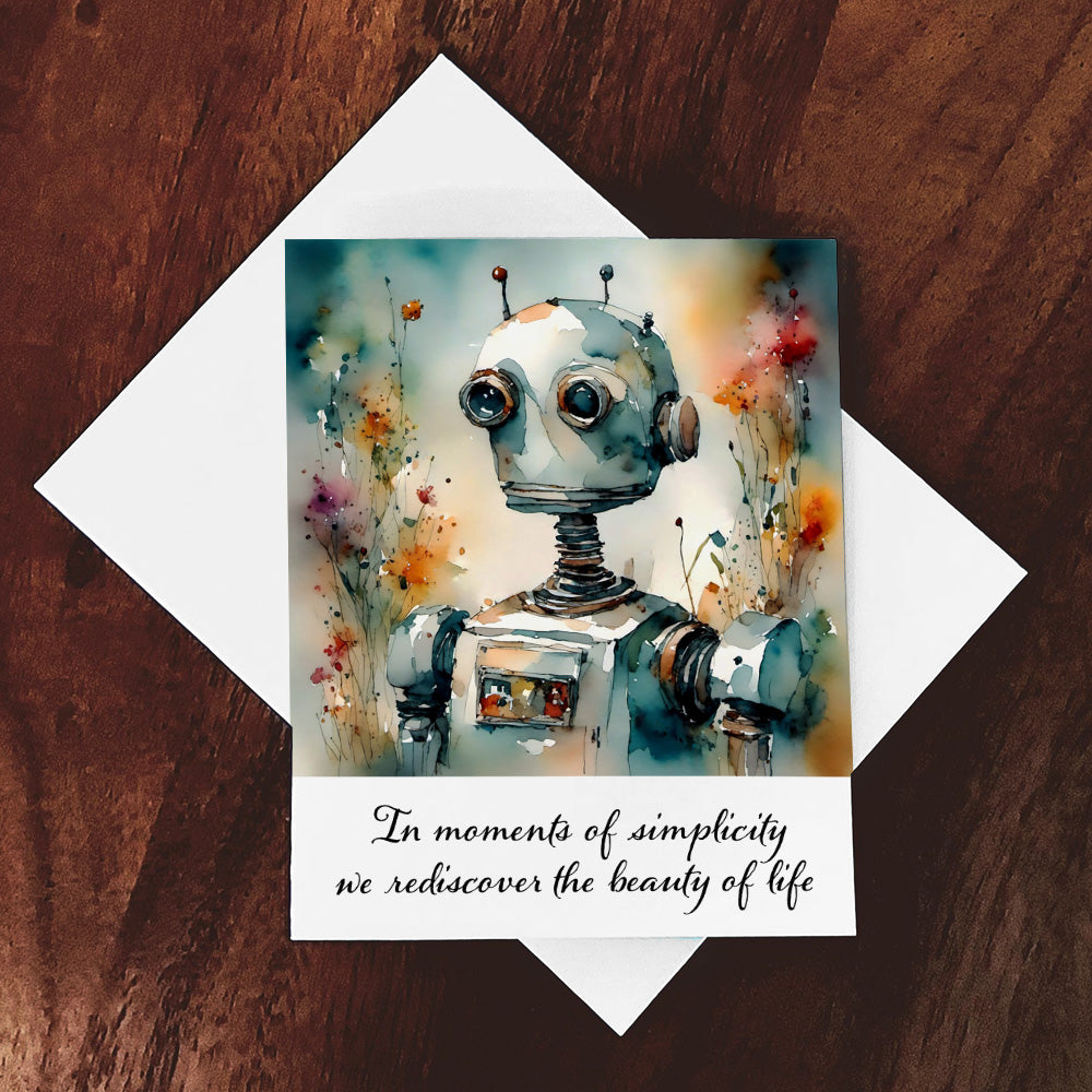 "Rudy" Original Whimsical Robot Art Home Decor Wall Art Print