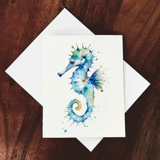 Sea Biscuit Whimsical Watercolor Style Coastal Art