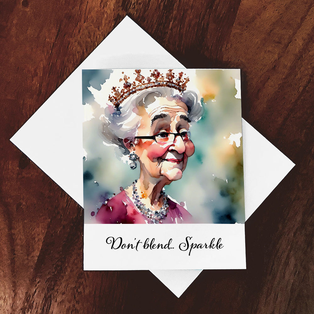 "Sparkle" Original Whimsical Grandmother Art Home Decor Wall Art Print