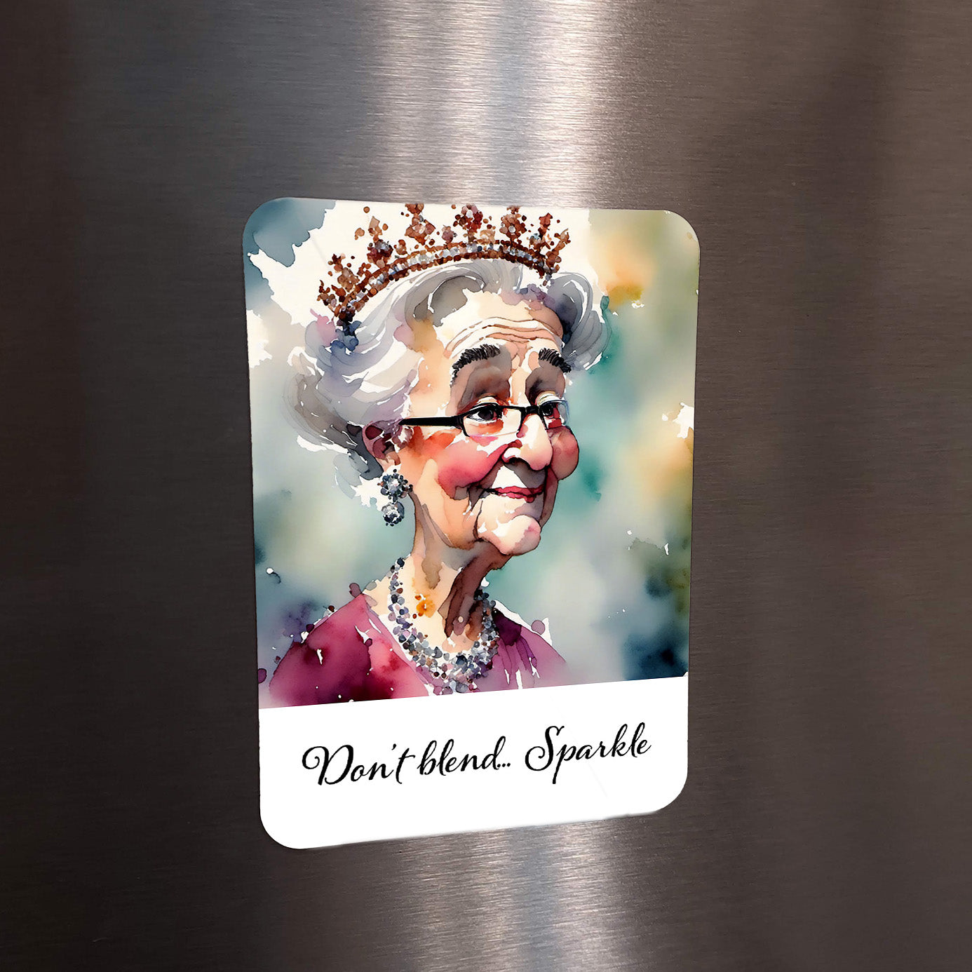 "Sparkle" Original Whimsical Grandmother Art Home Decor Wall Art Print