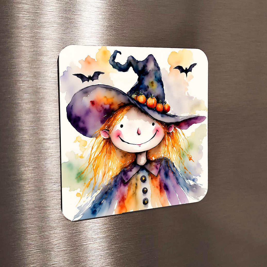 Tabitha Watercolor Style Halloween Witch Art