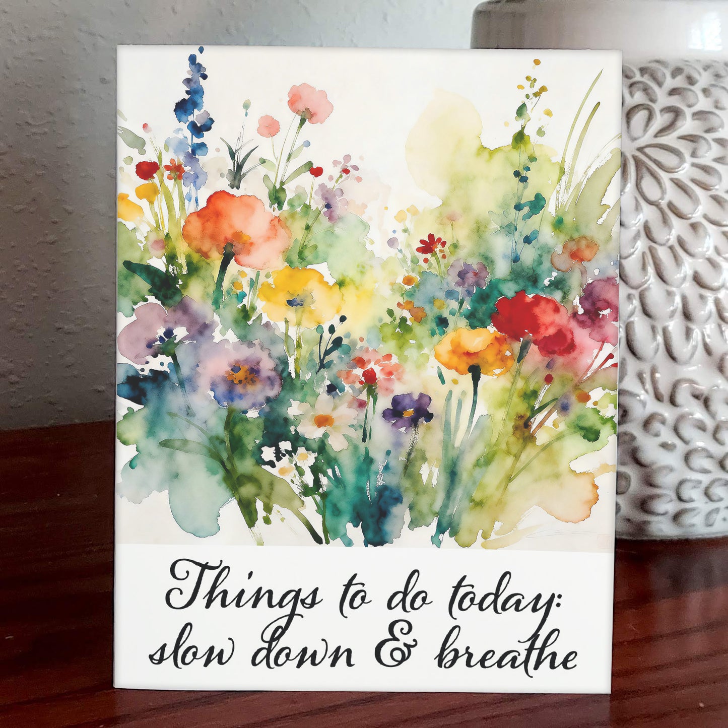 To Do Watercolor-Style Floral Art