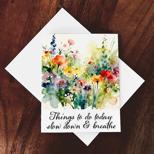 To Do Watercolor-Style Floral Art