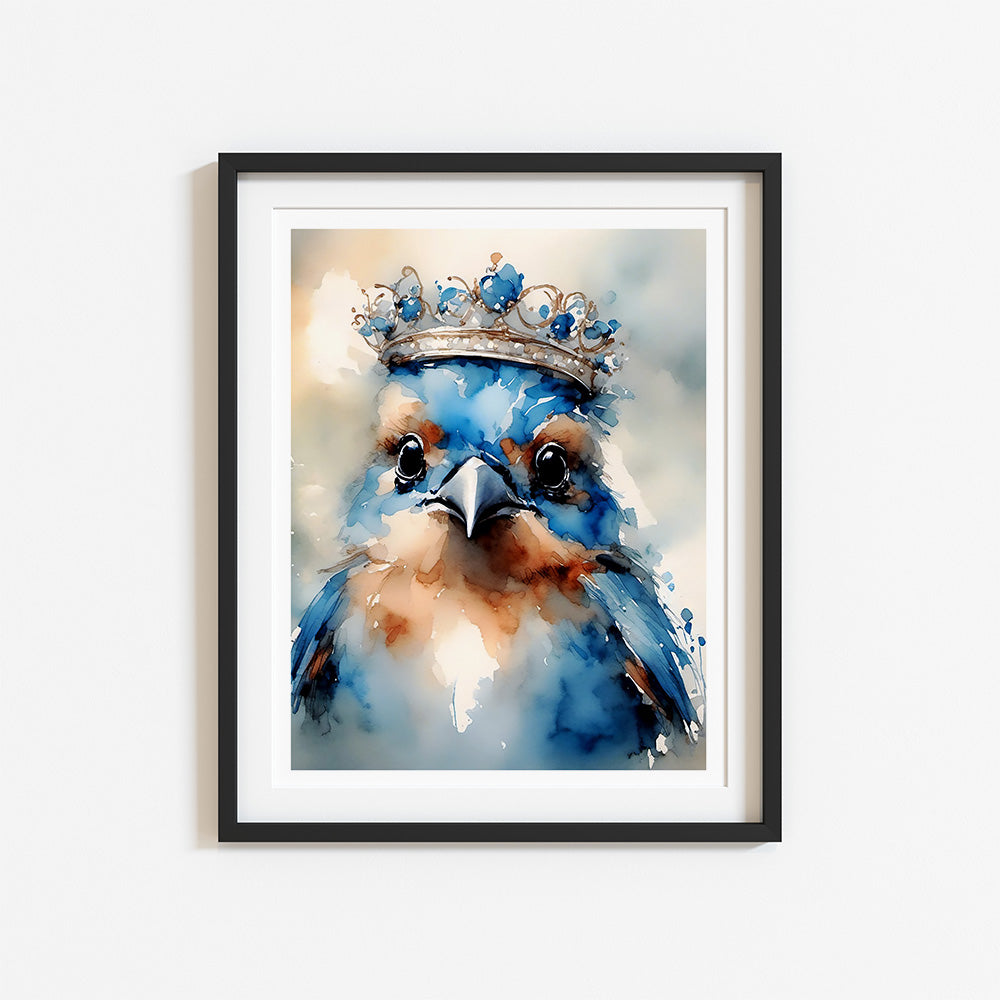 ’Topaz’ Original Bluebird Of Happiness Wall Art Print Home Decor 11 X 14