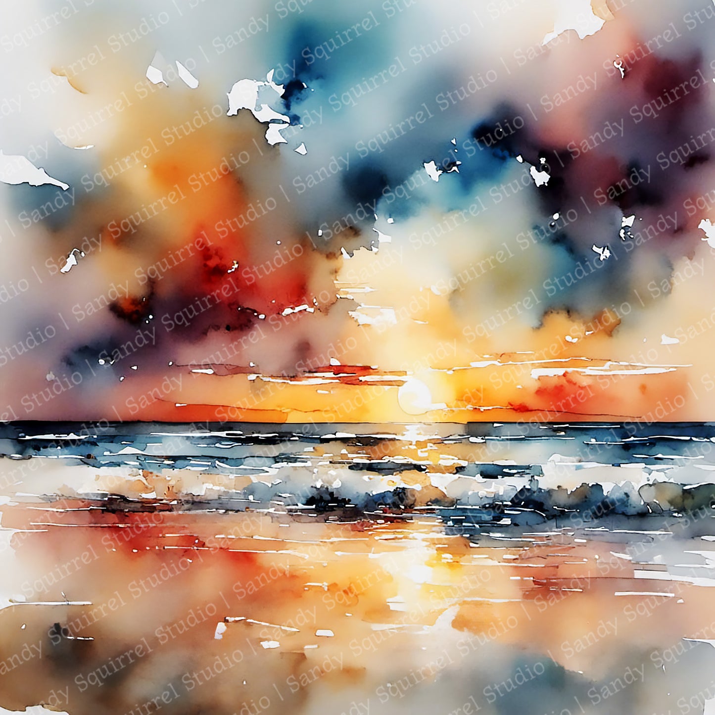 "Beach Day" Original Coastal Wall Art Print Home Decor