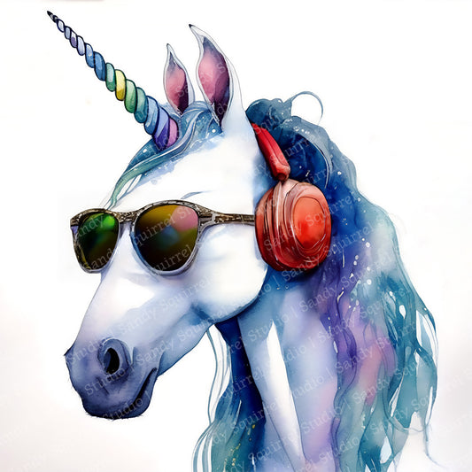 "Cotton Candy" Original Whimsical Unicorn Art
