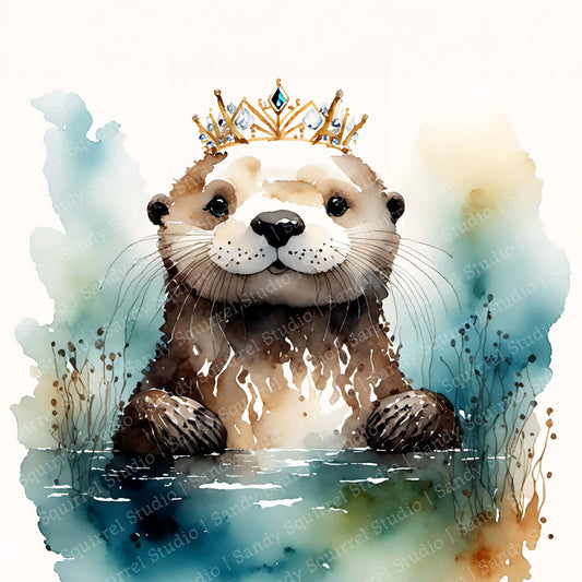 Fiona Original Sea Otter Coastal Beach Art