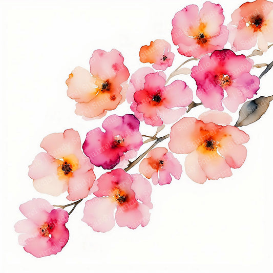 Floral Crush Watercolor Style Floral Art