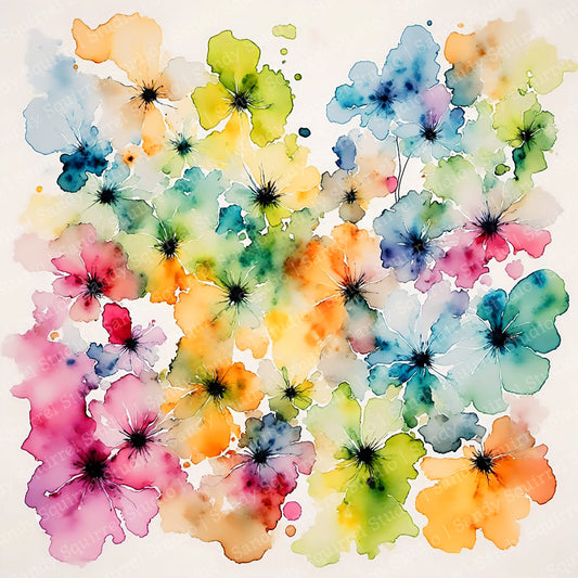 Potpourri Watercolor Style Floral Greeting Card
