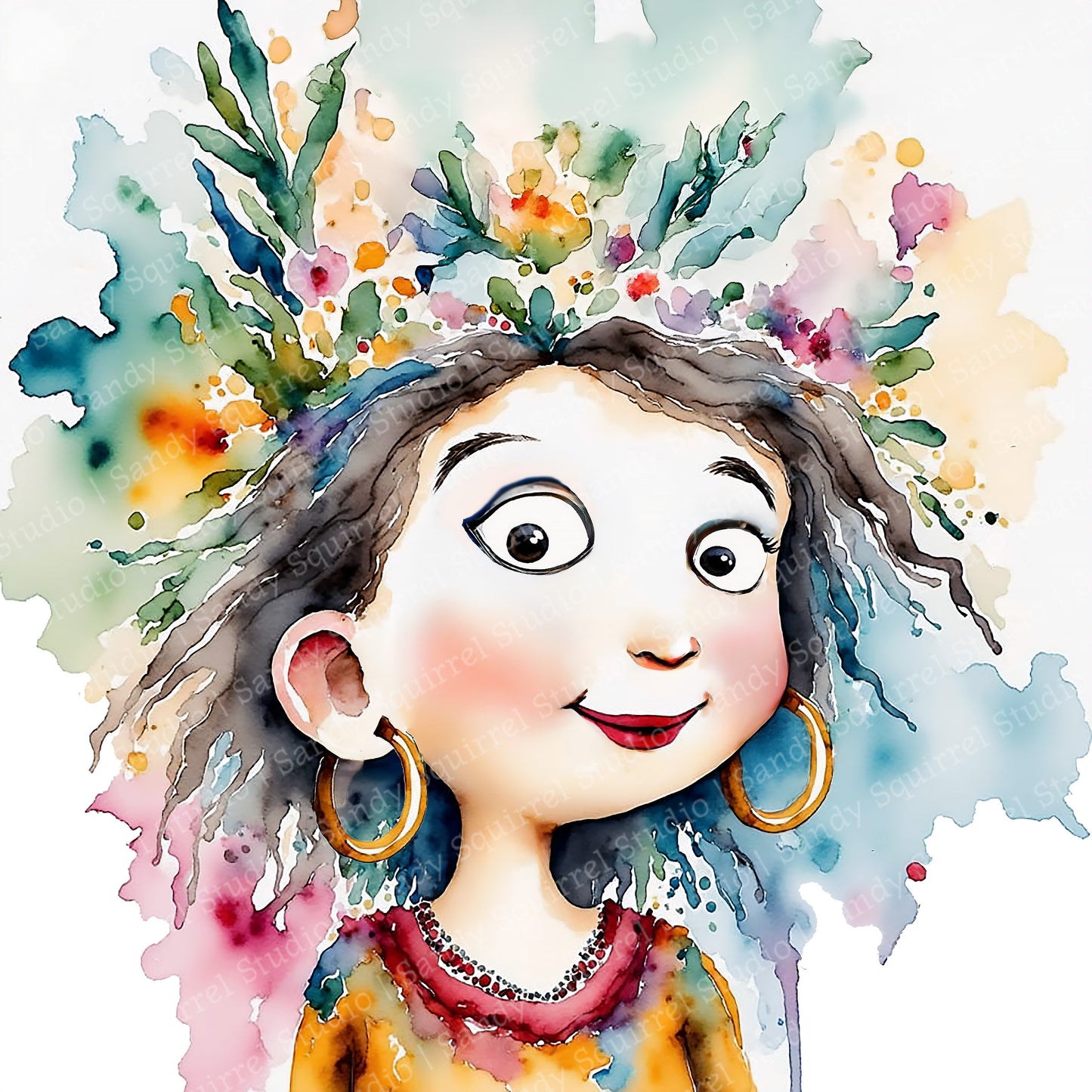 Psychic Watercolor Style Friend Greeting Card
