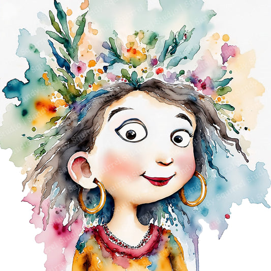 Psychic Watercolor Style Friend Greeting Card
