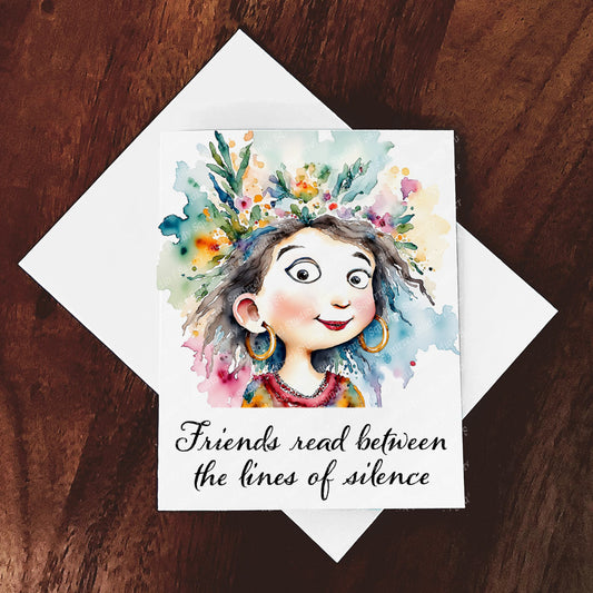 Psychic Watercolor Style Friend Greeting Card