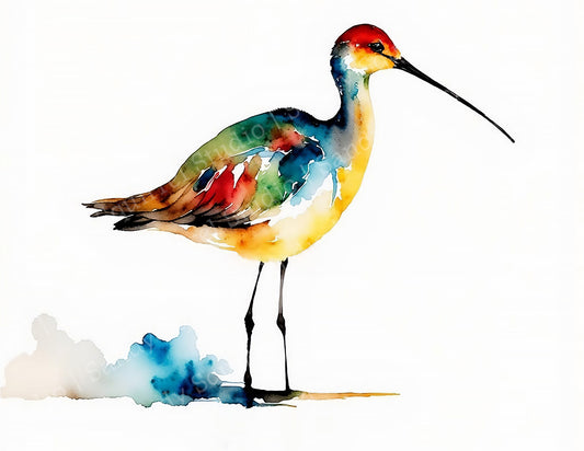 Sandy Watercolor Style Sandpiper Greeting Card