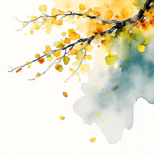 Season Watercolor Style Sympathy Greeting Card