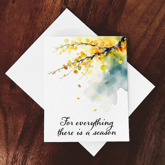 Season Watercolor Style Sympathy Greeting Card