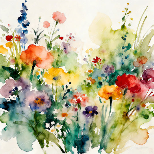 To Do Watercolor-Style Floral Art