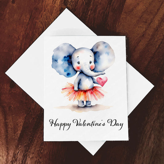 Tons of Love Watercolor Style Valentine's Day Greeting Card