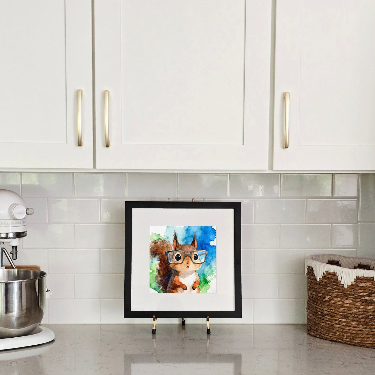 Wonder Watercolor-Style Squirrel Art