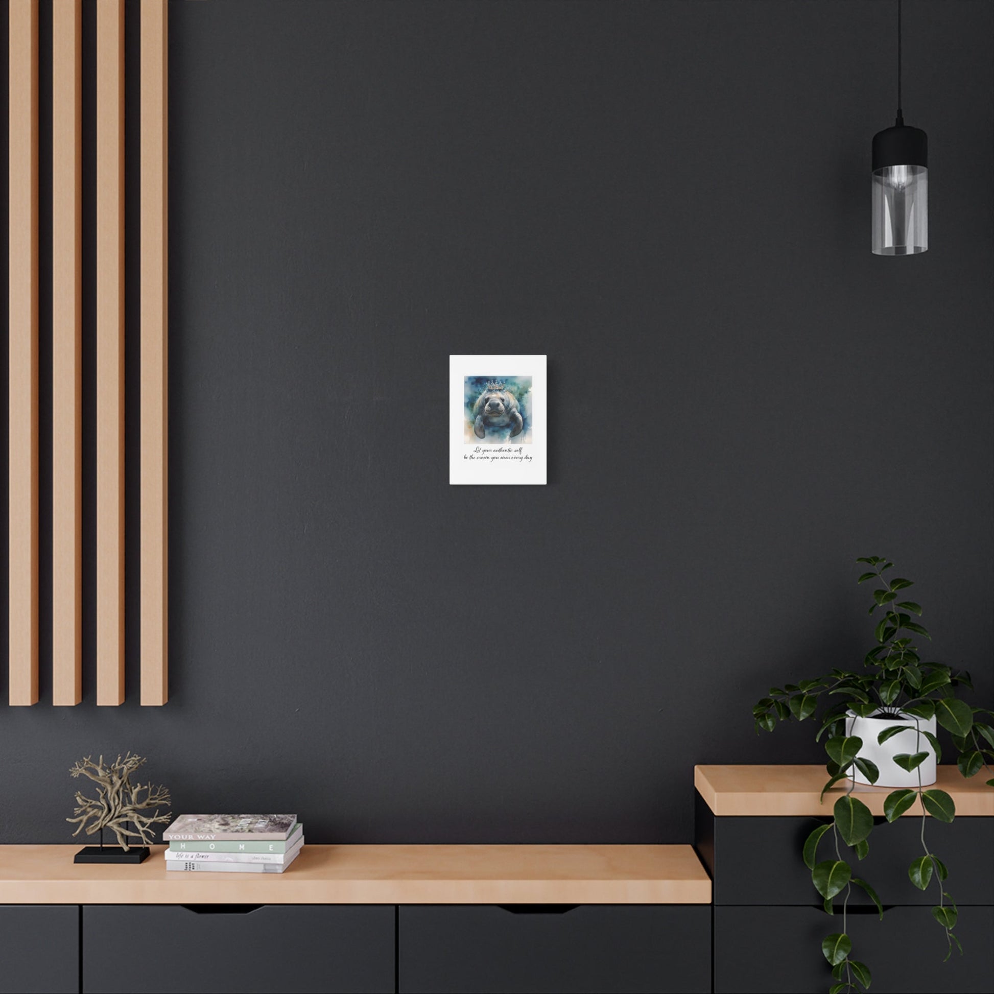 Inspirational Sea Cow Canvas Print - ’Let Your Authentic Self’